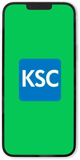 KSC LINE公式アカウントのスマートフォンイメージ